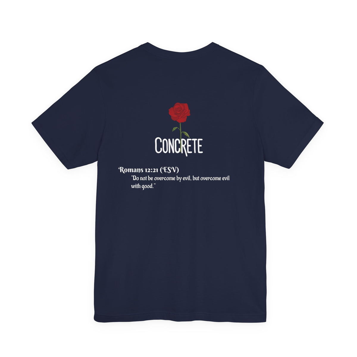 Concrete Rose T-Shirt | Minimal Rose Graphic, Typography Tee