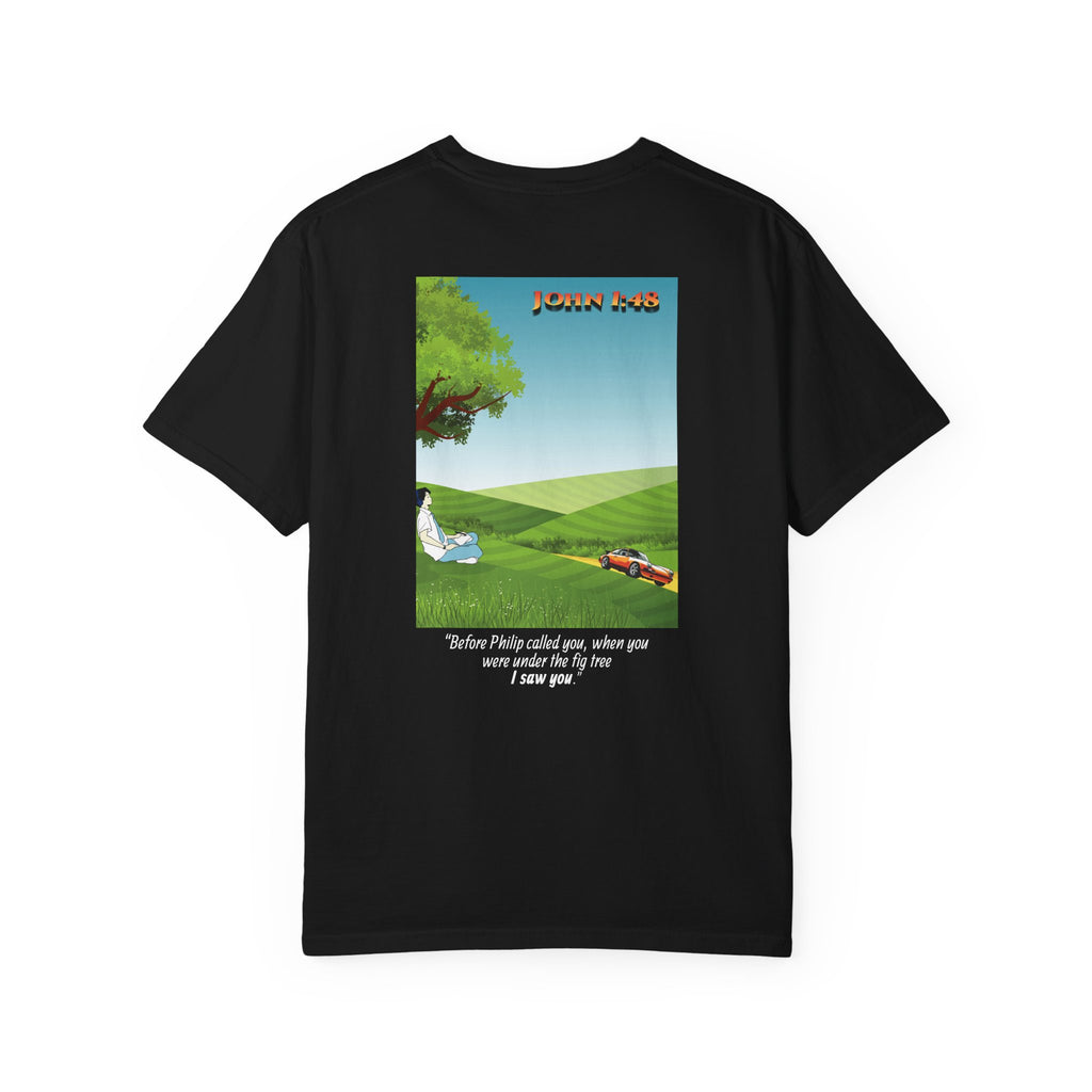 John 1:48 Car Enthusiast T-Shirt — "I Saw You"